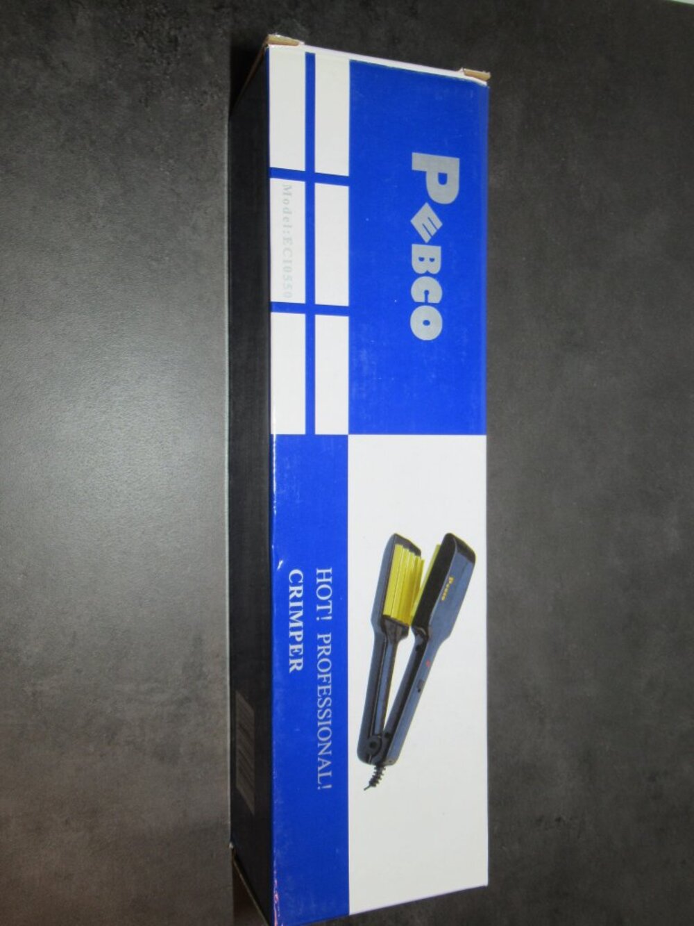 NIB Pebco Crimping Iron Hair Crimper Professional Hair Styling Tool Gothic 80s